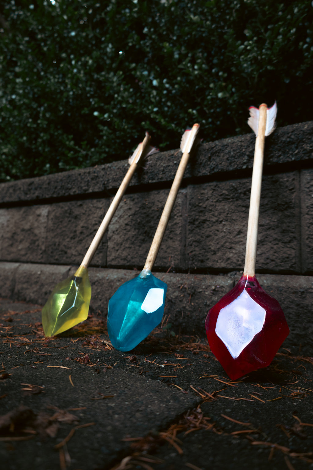 Handcrafted Elemental Arrow Set – Fire, Ice & Light | Handmade Wood & Resin Zelda Display Replicas (Pre-Order)