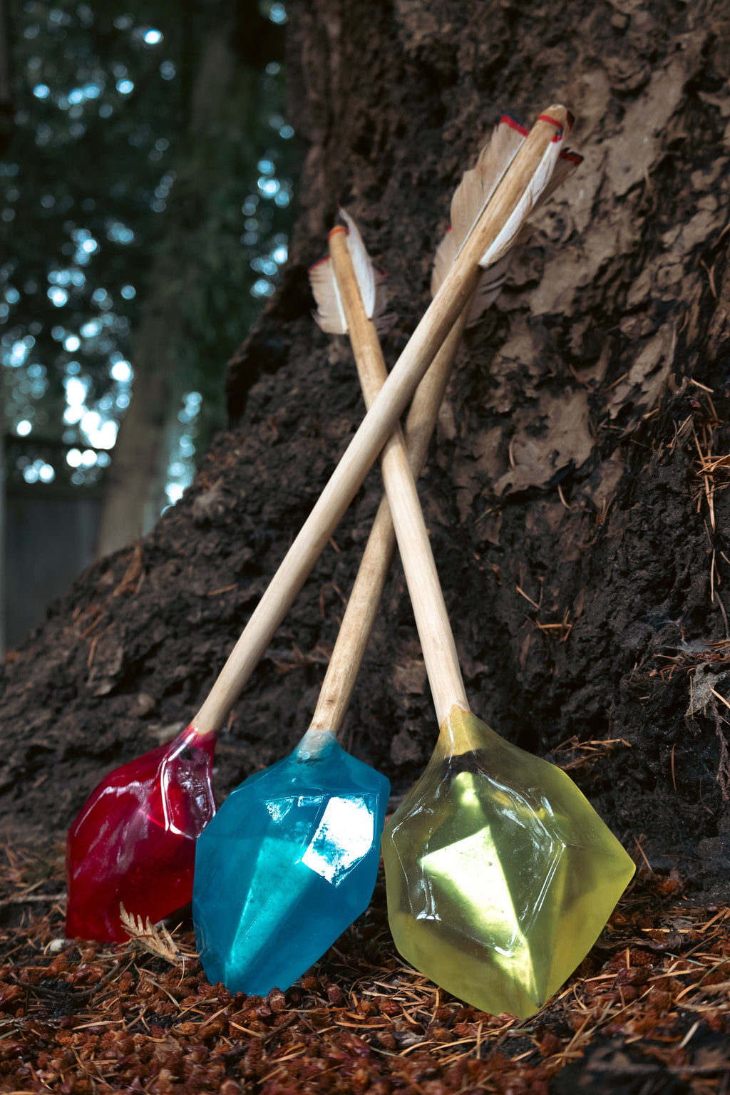 Handcrafted Elemental Arrow Set – Fire, Ice & Light | Handmade Wood & Resin Zelda Display Replicas (Pre-Order)