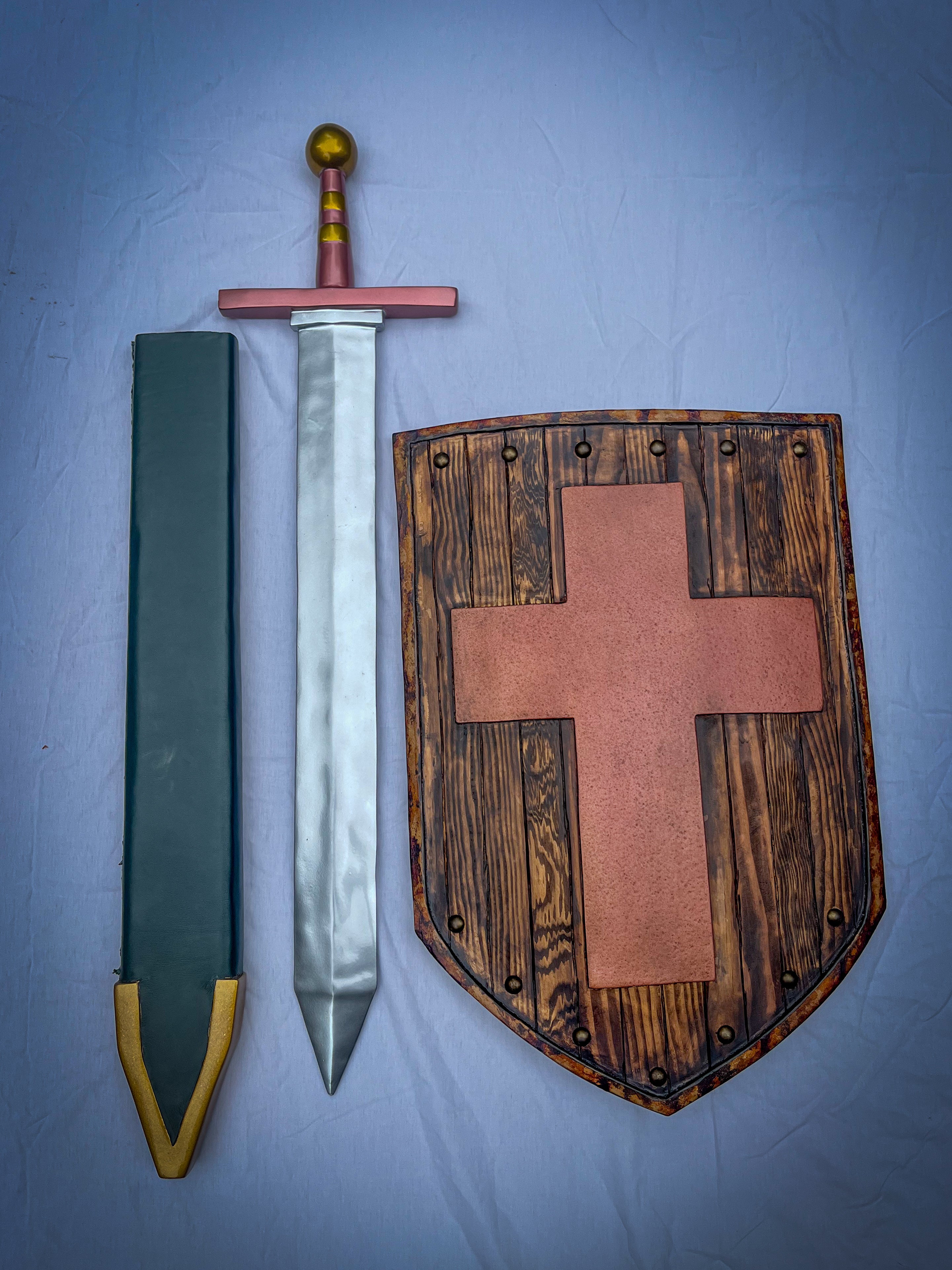 Original Zelda Sword & Shield - Handcrafted Wooden Replica Set