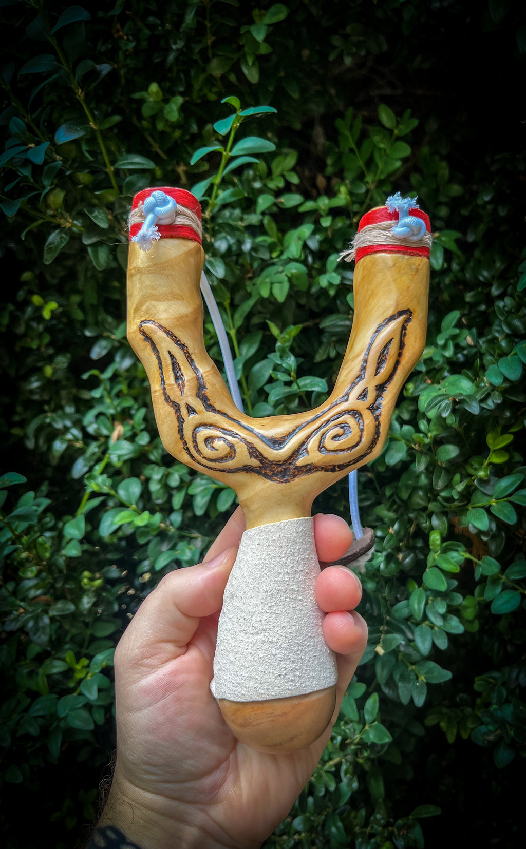 Handcrafted Wooden Fantasy Slingshot | Handmade Collector Prop | Fantasy Adventure Cosplay Display | Real Wood & Leather (Pre-Order)