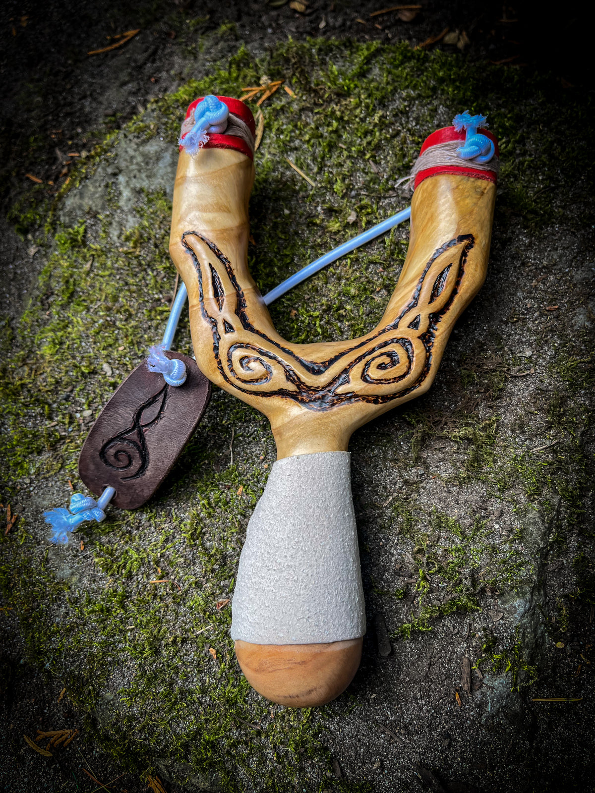 Handcrafted Wooden Fantasy Slingshot | Handmade Collector Prop | Fantasy Adventure Cosplay Display | Real Wood & Leather (Pre-Order)