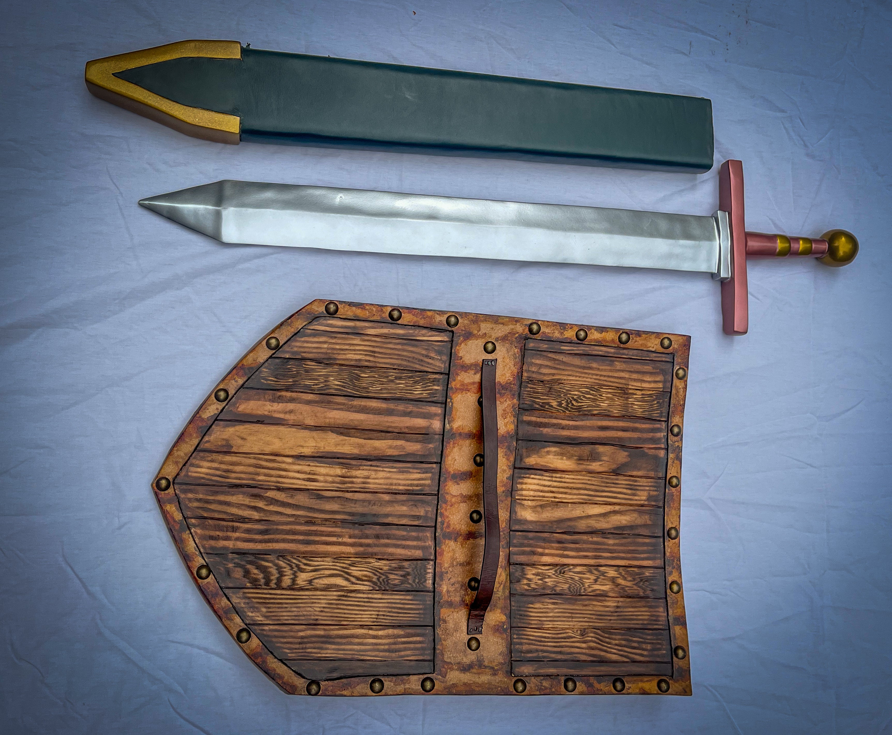 Original Zelda Sword & Shield - Handcrafted Wooden Replica Set