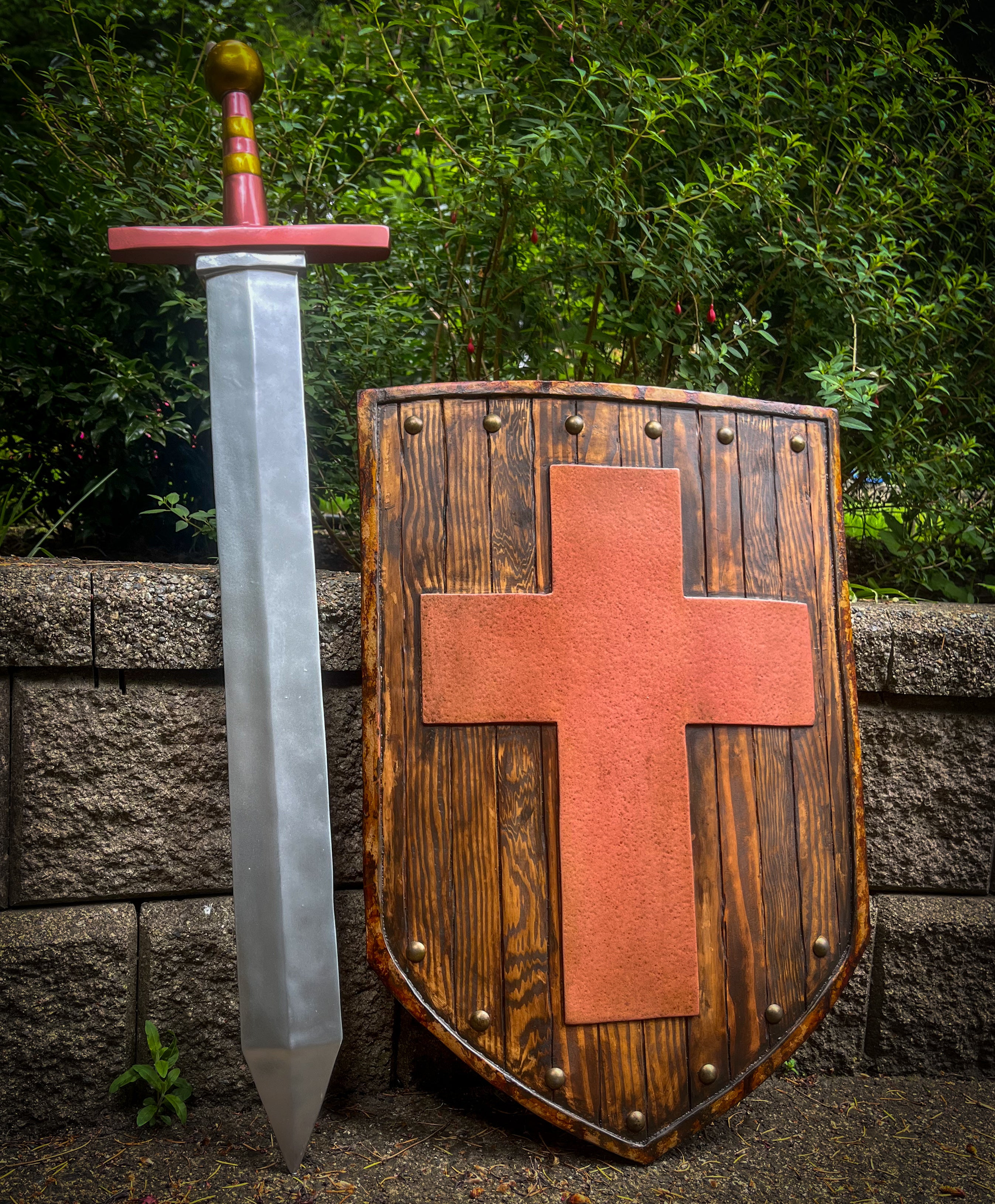 Original Zelda Sword & Shield - Handcrafted Wooden Replica Set