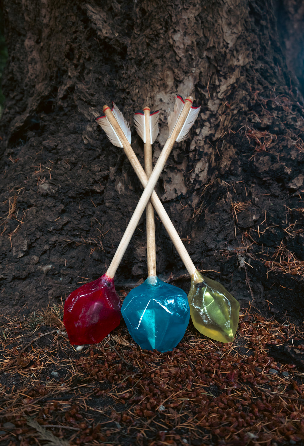 Handcrafted Elemental Arrow Set – Fire, Ice & Light | Handmade Wood & Resin Zelda Display Replicas (Pre-Order)
