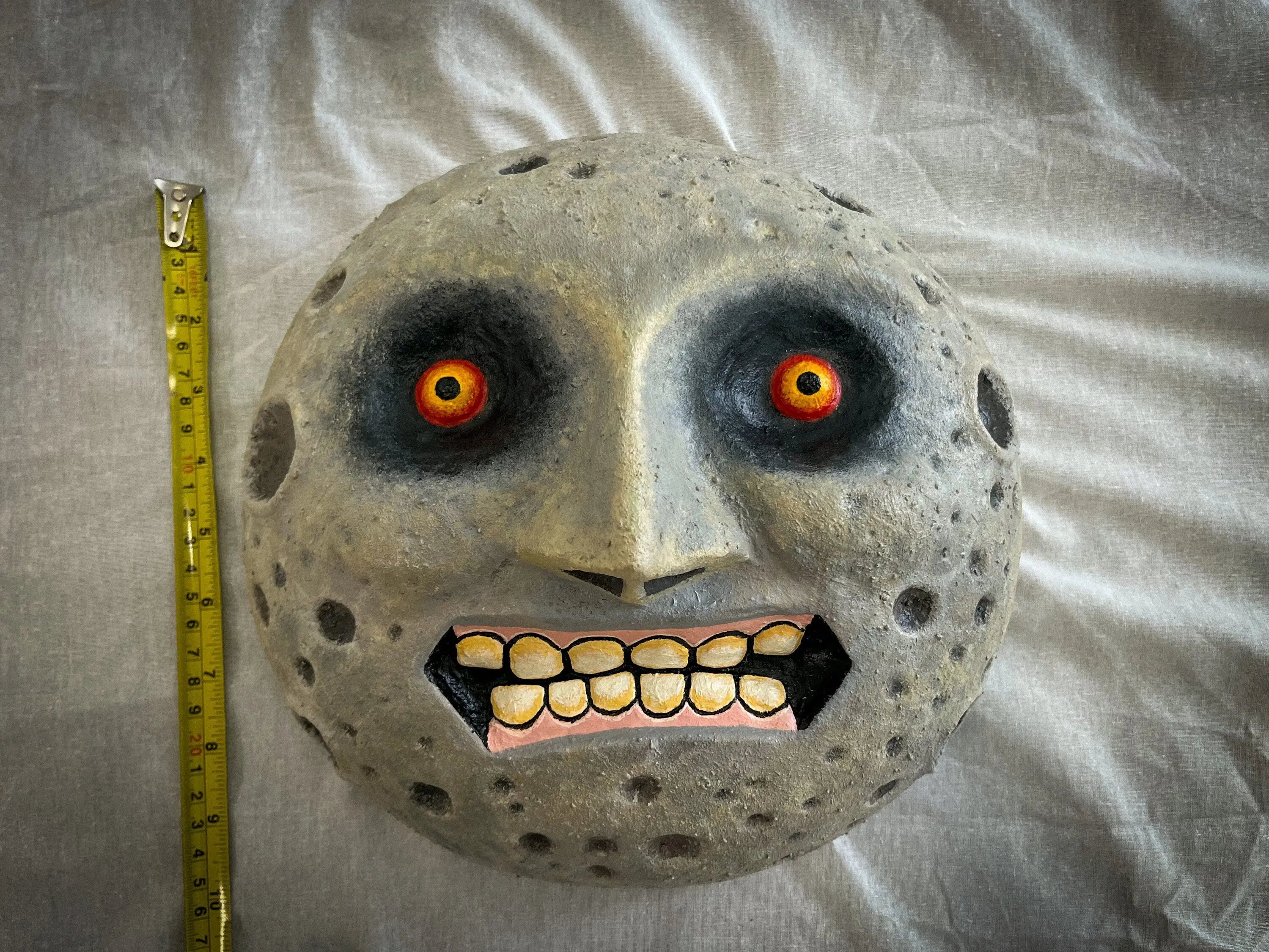 Hand Carved Wooden Majora's Mask Moon Sculpture - Zelda Inspired (Pre-Order)