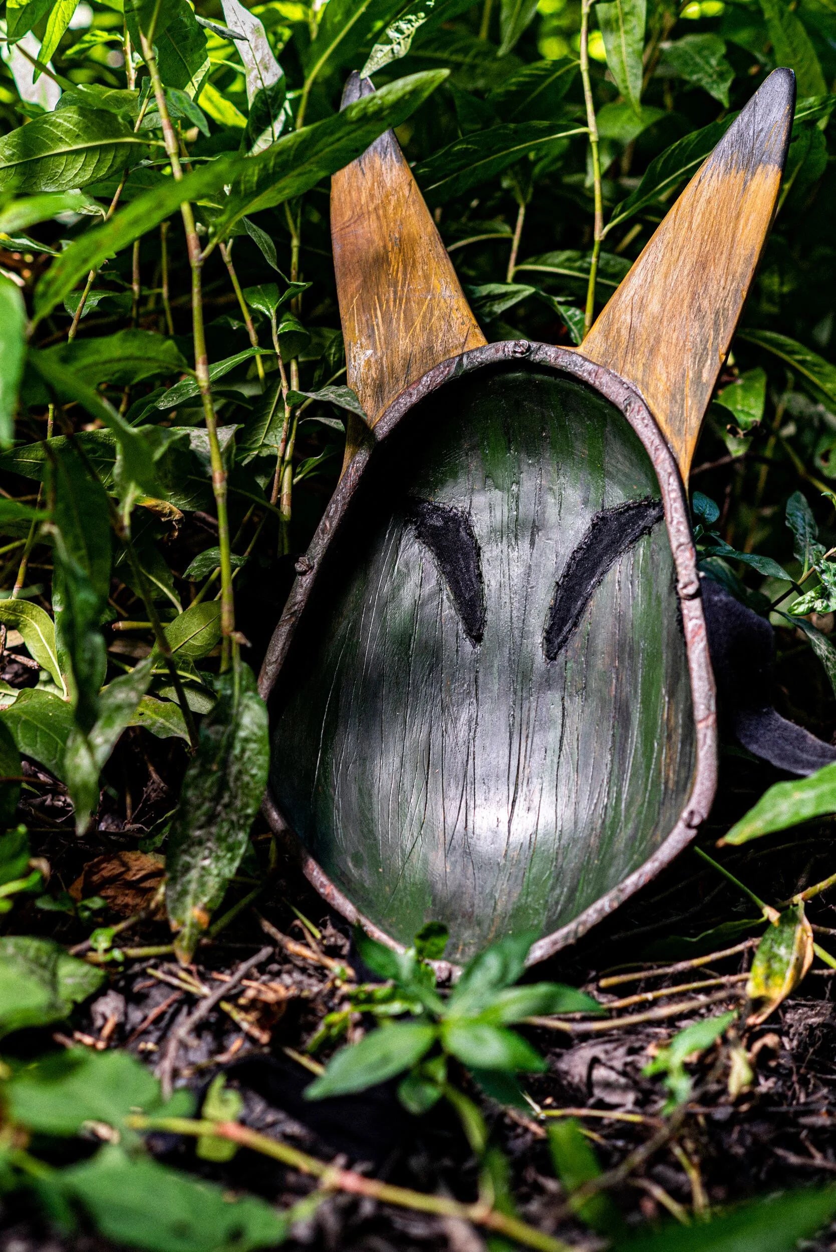Keaton Mask Wooden Replica // The Legend of Zelda in natural forest background