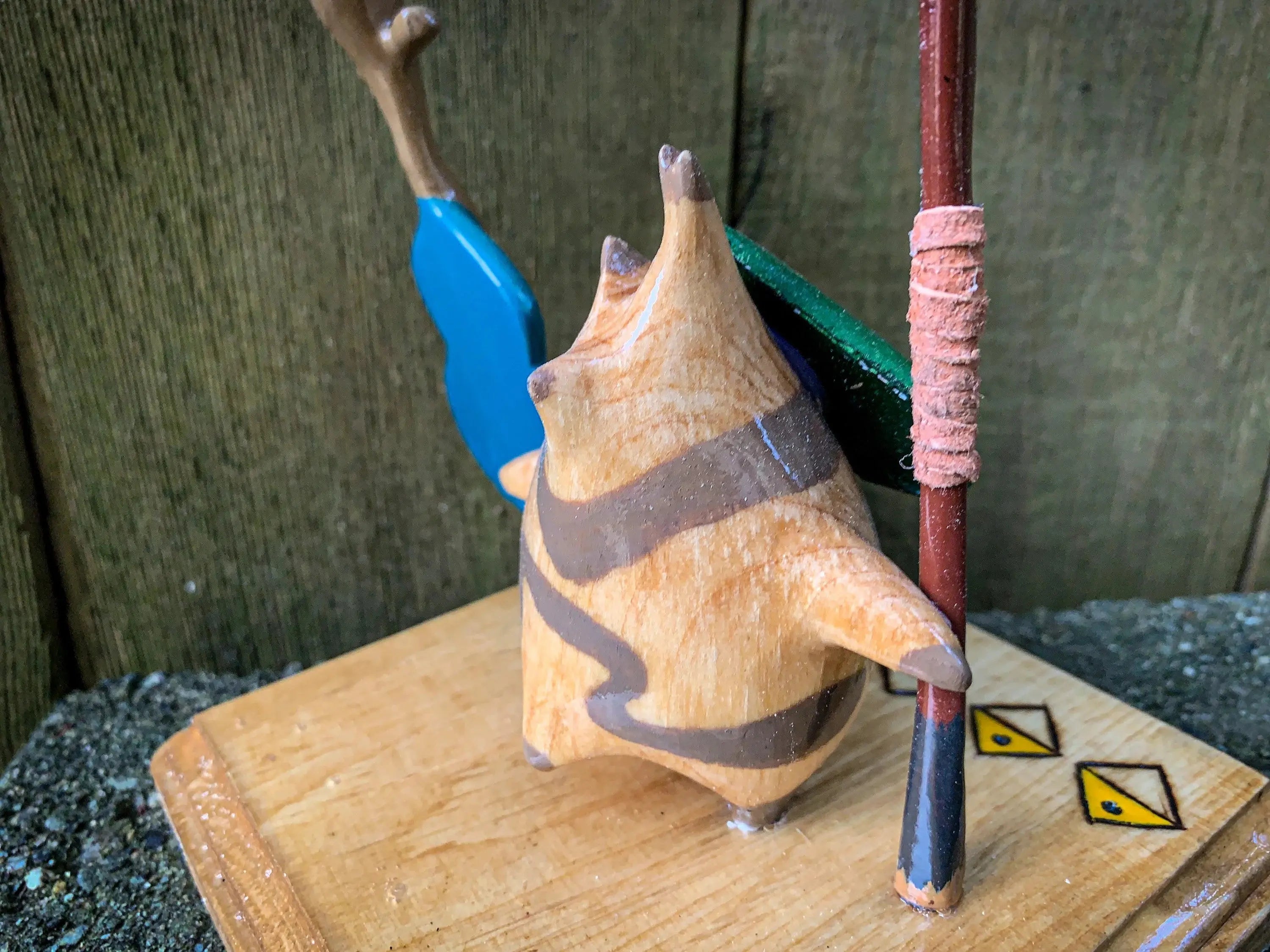 Wooden Makar Statue w/ Violin & Bow - The Legend of Zelda: The Wind Waker 