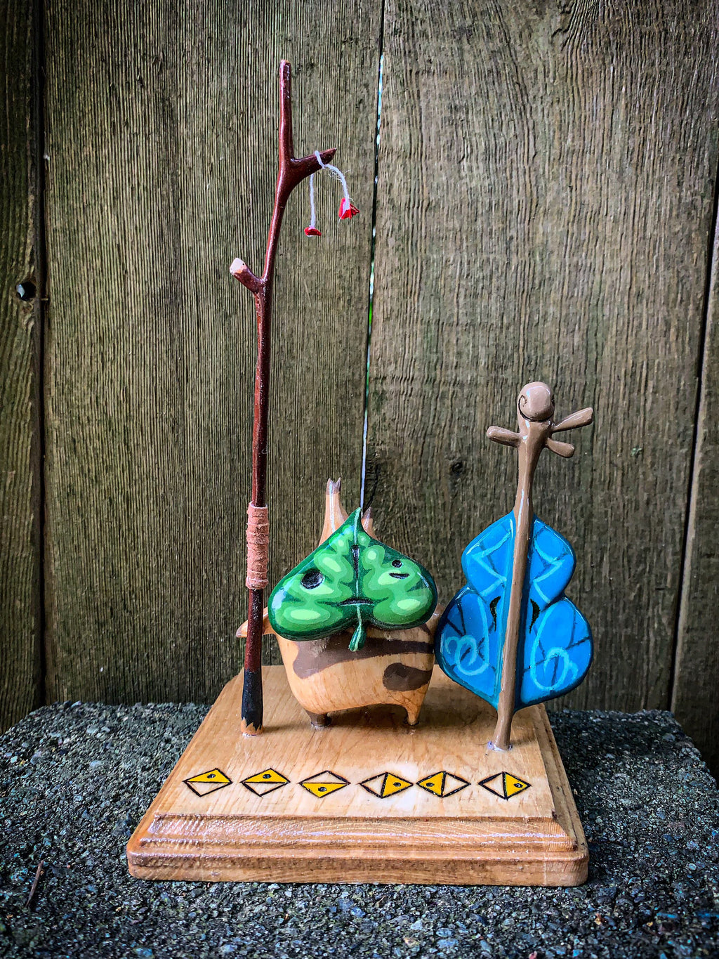 Wooden Makar Statue w/ Violin & Bow - The Legend of Zelda: The Wind Waker 