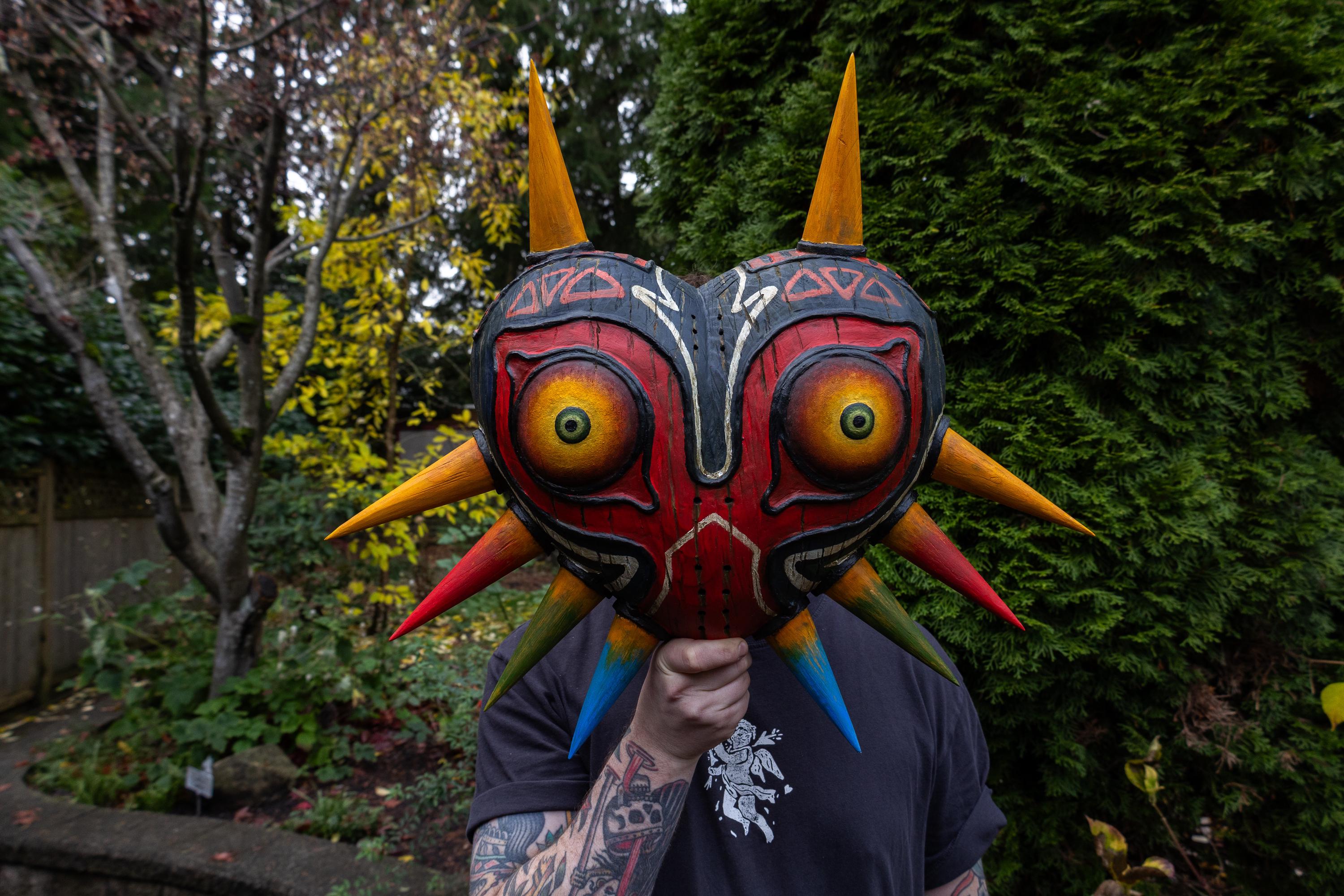 Handcarved Wooden Majora’s Mask // Zelda Inspired (Large Edition) Legend of Zanon