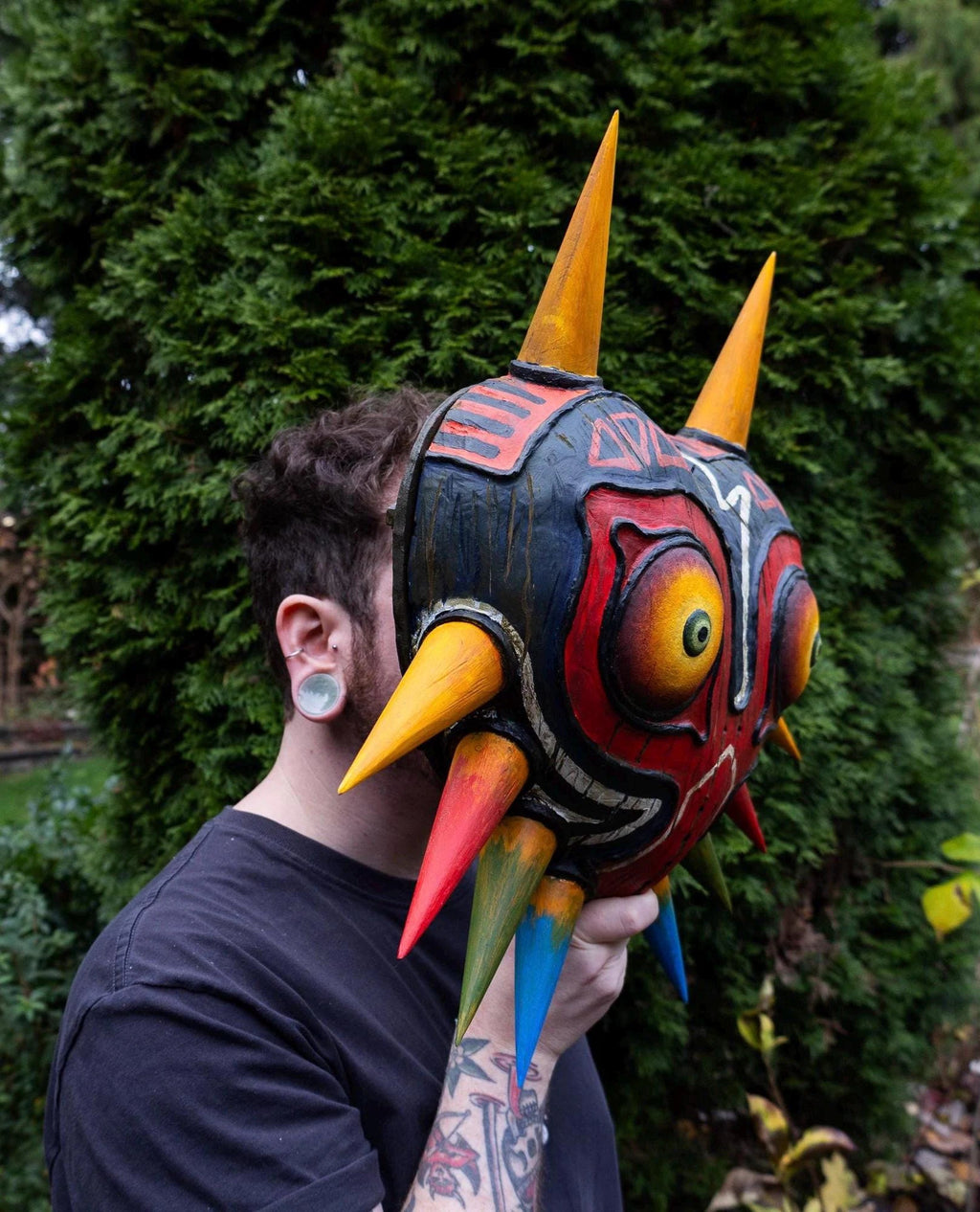 Handcarved Wooden Majora’s Mask // Zelda Inspired (Large Edition) Legend of Zanon